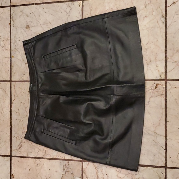 J. Crew Dresses & Skirts - J. Crew Black Leather Skirt